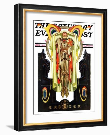 "Easter, 1928," Saturday Evening Post Cover, April 7, 1928-Joseph Christian Leyendecker-Framed Giclee Print