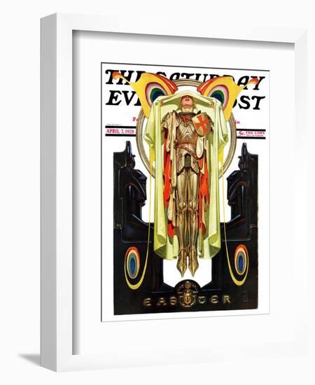 "Easter, 1928," Saturday Evening Post Cover, April 7, 1928-Joseph Christian Leyendecker-Framed Giclee Print