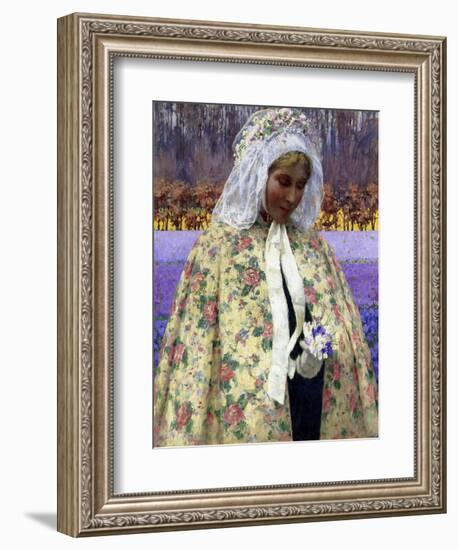 Easter, a Bride in Brabant, C.1904-George Hitchcock-Framed Giclee Print