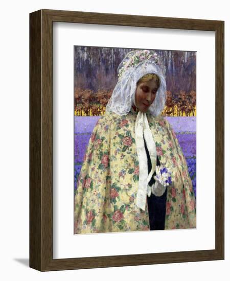 Easter, a Bride in Brabant, C.1904-George Hitchcock-Framed Giclee Print