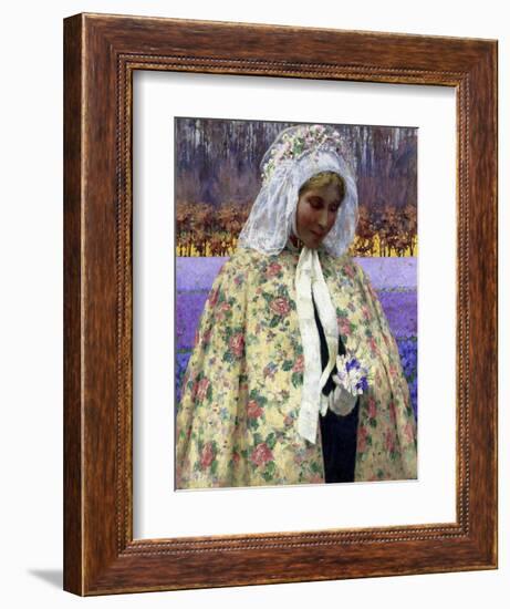 Easter, a Bride in Brabant, C.1904-George Hitchcock-Framed Giclee Print