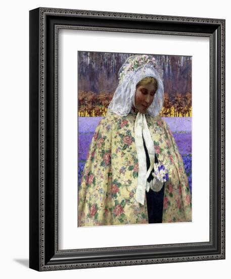 Easter, a Bride in Brabant, C.1904-George Hitchcock-Framed Giclee Print