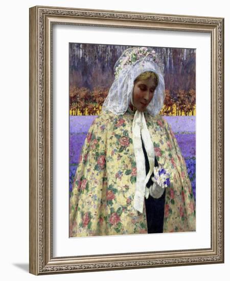 Easter, a Bride in Brabant, C.1904-George Hitchcock-Framed Giclee Print