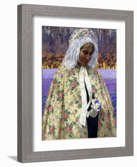 Easter, a Bride in Brabant, C.1904-George Hitchcock-Framed Giclee Print