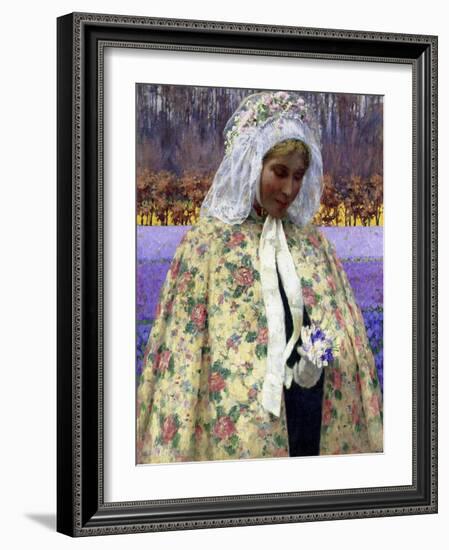 Easter, a Bride in Brabant, C.1904-George Hitchcock-Framed Giclee Print