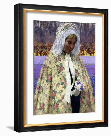 Easter, a Bride in Brabant, C.1904-George Hitchcock-Framed Giclee Print