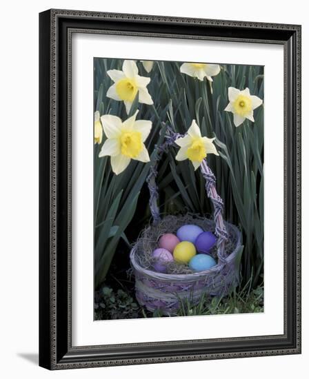 Easter Basket Among Daffodils, Louisville, Kentucky, USA-Adam Jones-Framed Photographic Print