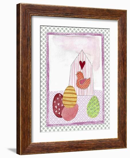 Easter Birdhouse and Eggs-Effie Zafiropoulou-Framed Giclee Print