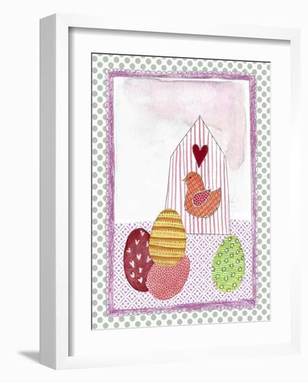 Easter Birdhouse and Eggs-Effie Zafiropoulou-Framed Giclee Print