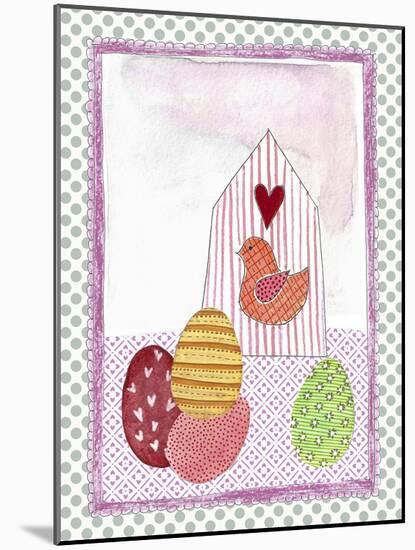 Easter Birdhouse and Eggs-Effie Zafiropoulou-Mounted Giclee Print