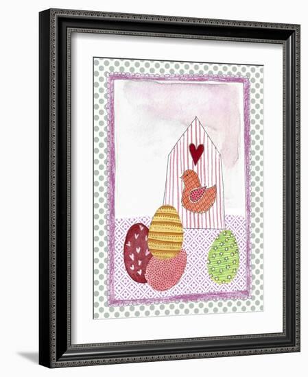 Easter Birdhouse and Eggs-Effie Zafiropoulou-Framed Giclee Print