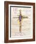 Easter Blessing Saying III with Cross v2-Kathleen Parr McKenna-Framed Art Print