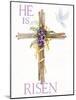 Easter Blessing Saying III with Cross-Kathleen Parr McKenna-Mounted Art Print