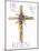 Easter Blessing Saying III with Cross-Kathleen Parr McKenna-Mounted Art Print