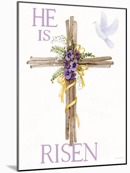 Easter Blessing Saying III with Cross-Kathleen Parr McKenna-Mounted Art Print