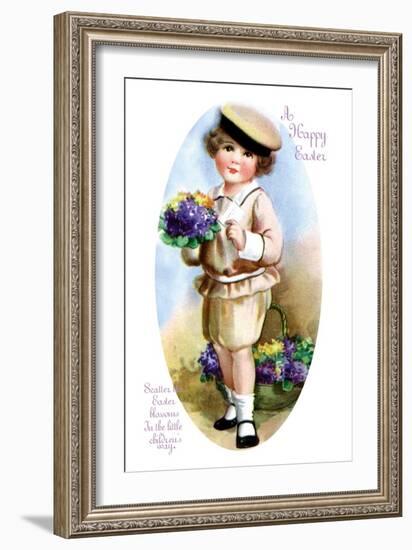 Easter Blossoms-Ellen H. Clapsaddle-Framed Art Print