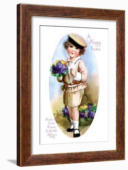 Easter Blossoms-Ellen H. Clapsaddle-Framed Art Print