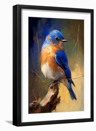 Easter Bluebird I-Vivienne Dupont-Framed Art Print