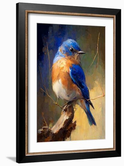 Easter Bluebird I-Vivienne Dupont-Framed Art Print