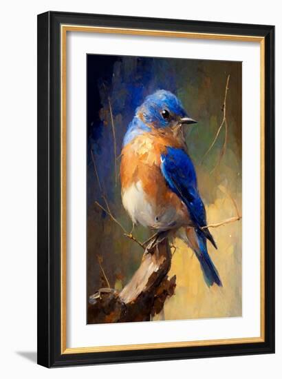 Easter Bluebird I-Vivienne Dupont-Framed Art Print