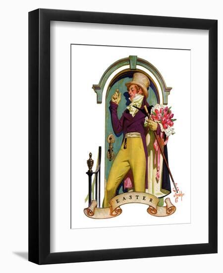 "Easter Bouquet,"April 20, 1935-Joseph Christian Leyendecker-Framed Giclee Print