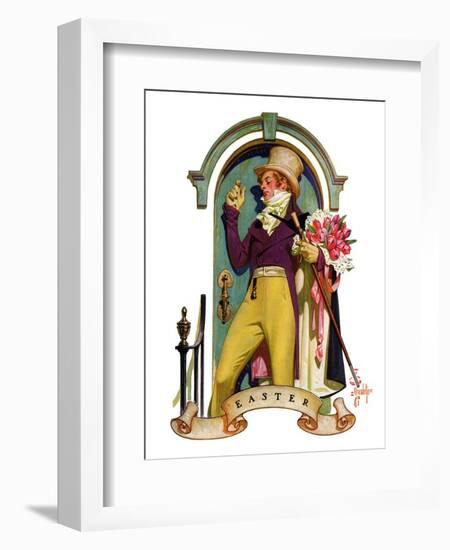 "Easter Bouquet,"April 20, 1935-Joseph Christian Leyendecker-Framed Giclee Print