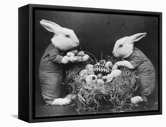 Easter Bunnies and Eggs-null-Framed Premier Image Canvas