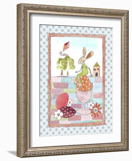 Easter Bunny on Egg-Effie Zafiropoulou-Framed Giclee Print