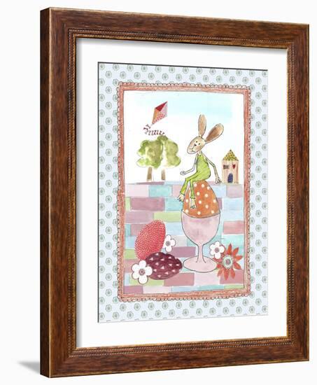 Easter Bunny on Egg-Effie Zafiropoulou-Framed Giclee Print