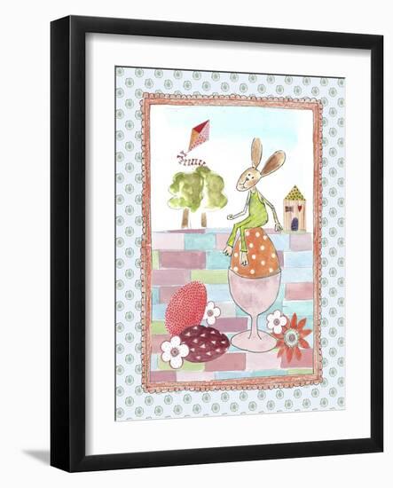 Easter Bunny on Egg-Effie Zafiropoulou-Framed Giclee Print