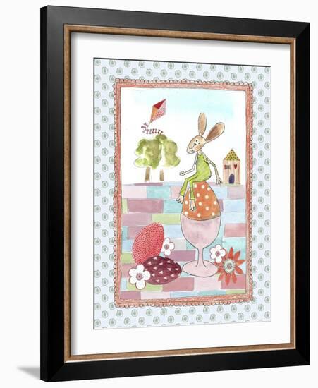 Easter Bunny on Egg-Effie Zafiropoulou-Framed Giclee Print