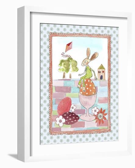 Easter Bunny on Egg-Effie Zafiropoulou-Framed Giclee Print