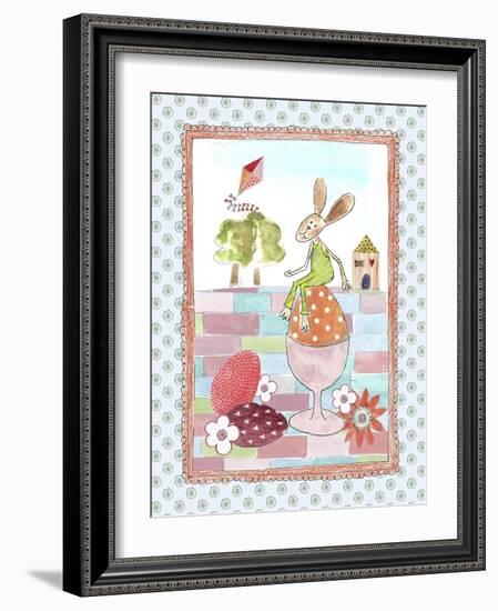 Easter Bunny on Egg-Effie Zafiropoulou-Framed Giclee Print