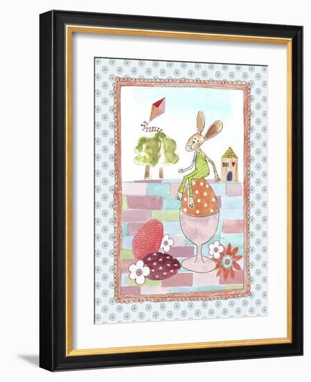 Easter Bunny on Egg-Effie Zafiropoulou-Framed Giclee Print