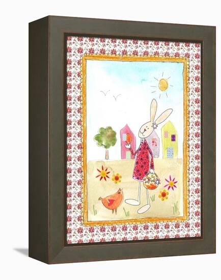 Easter Bunny with Egg-Effie Zafiropoulou-Framed Premier Image Canvas