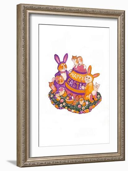 Easter Cats-Bill Bell-Framed Giclee Print