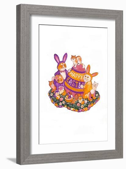 Easter Cats-Bill Bell-Framed Giclee Print