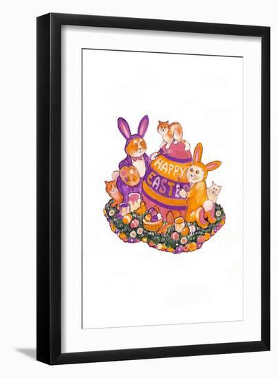 Easter Cats-Bill Bell-Framed Giclee Print