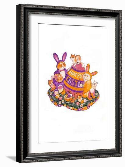 Easter Cats-Bill Bell-Framed Giclee Print
