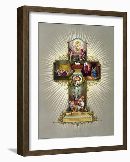 Easter Cross-null-Framed Giclee Print