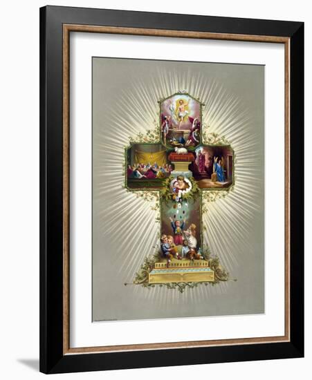 Easter Cross-null-Framed Giclee Print