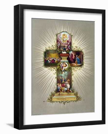 Easter Cross-null-Framed Giclee Print