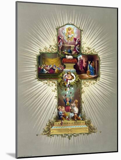 Easter Cross-null-Mounted Giclee Print