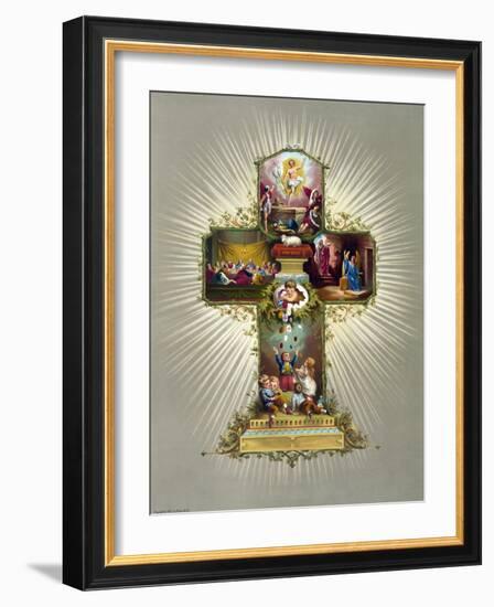 Easter Cross-null-Framed Giclee Print