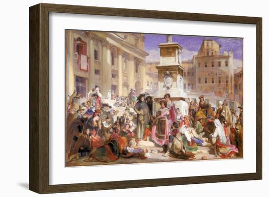 Easter Day at Rome-John Frederick Lewis-Framed Giclee Print