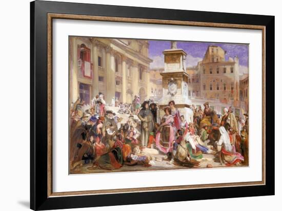 Easter Day at Rome-John Frederick Lewis-Framed Giclee Print