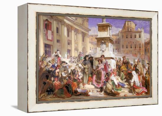 Easter Day at Rome-John Frederick Lewis-Framed Premier Image Canvas