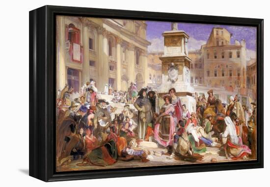 Easter Day at Rome-John Frederick Lewis-Framed Premier Image Canvas