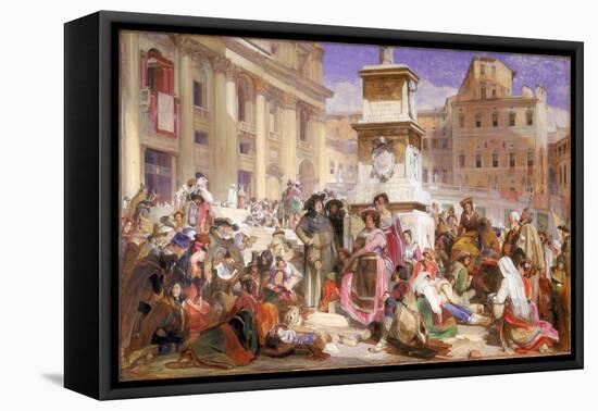Easter Day at Rome-John Frederick Lewis-Framed Premier Image Canvas