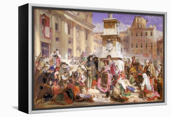 Easter Day at Rome-John Frederick Lewis-Framed Premier Image Canvas